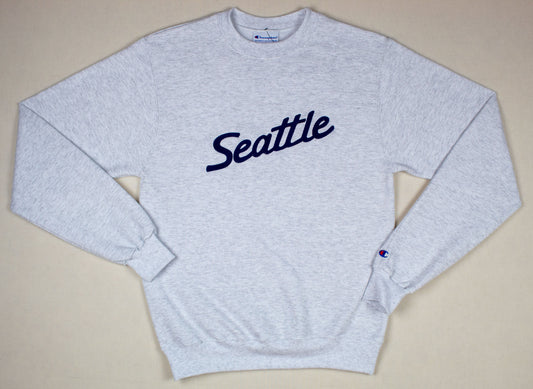 Standard Goods Embroidered Seattle Sweatshirt Heather Grey/Navy
