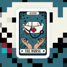 Load image into Gallery viewer, Ace the Pitmatian Co Nurse Tarot Sticker