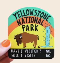 Load image into Gallery viewer, Bangs and Teeth Yellowstone National Park Sticker