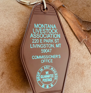 Three Sisters Motel Key Fob Montana Livestock Association