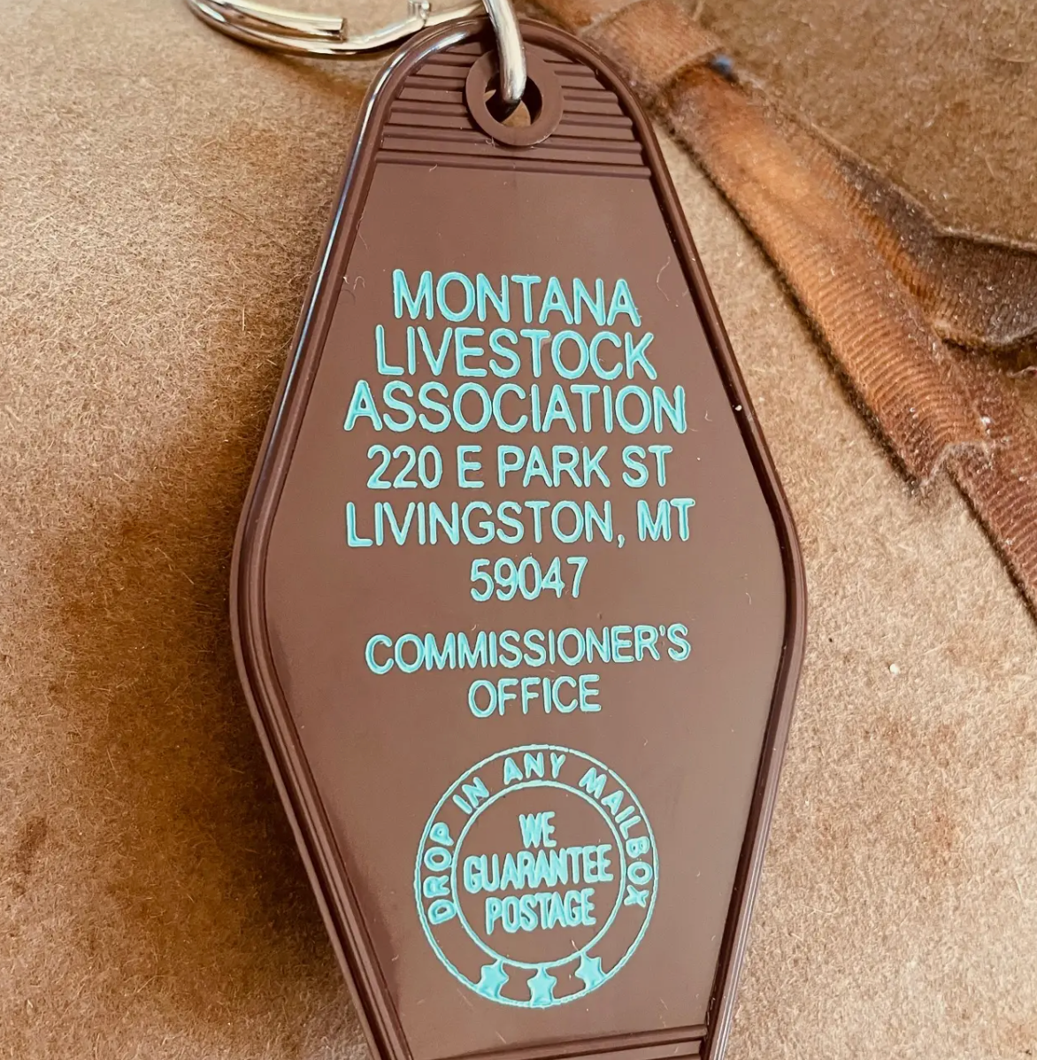 Three Sisters Motel Key Fob Montana Livestock Association