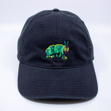 Load image into Gallery viewer, Standard Goods Embroidered Eat The Rich Hungry Caterpillar Hat - Black