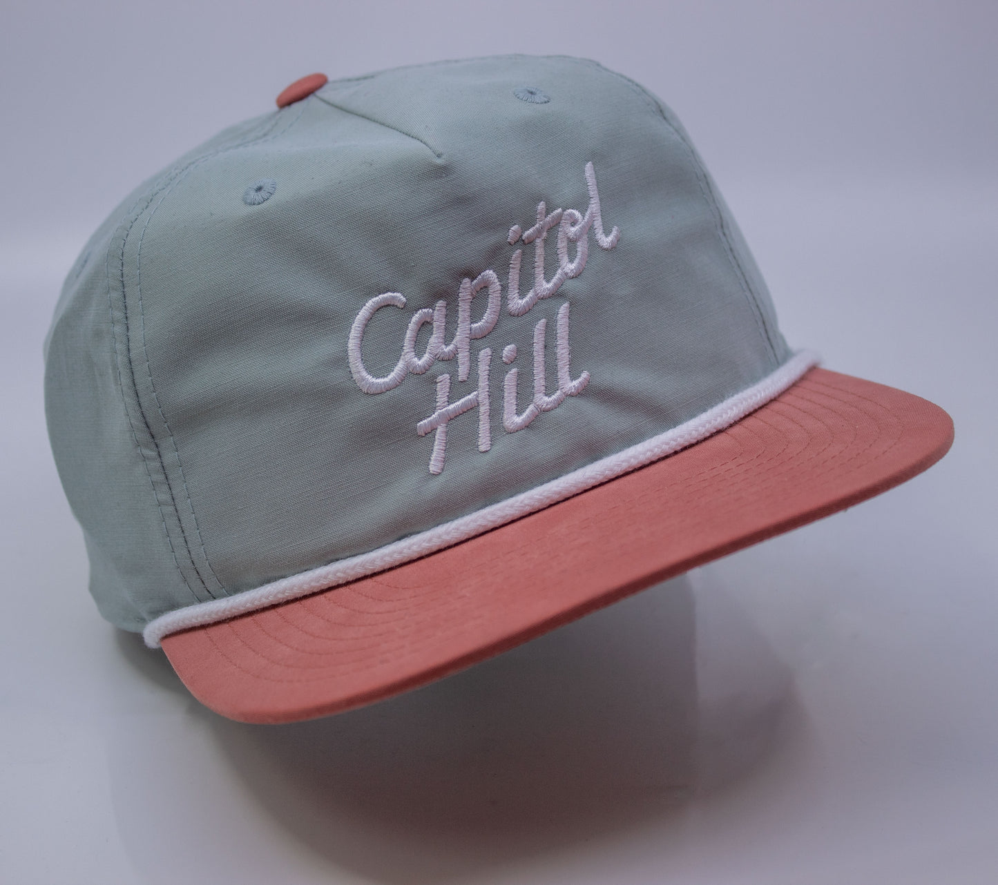 Standard Goods Embroidered Capitol Hill Hat Seafoam