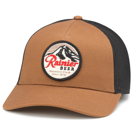 American Needle Rainier Traveler Trucker Hat - Black / Brown