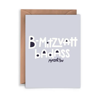 Twentysome Design B Mitzvah Badass Inclusive Jewish Card