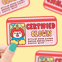Turtle's Soup Certified Clown Card Vinyl Sticker