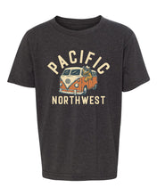 Load image into Gallery viewer, Northwest Vibes PNW Bear Bus Tee Charcoal