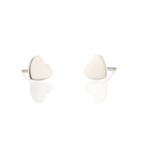 Kris Nations Heart Stud Earrings in Sterling Silver