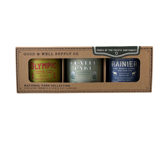 Good and Well Supply Co. Pacific Northwest Three Candle Gift Set