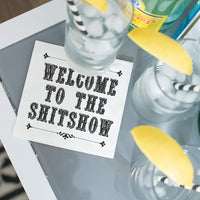 Twisted Wares Cocktail Napkin Welcome To The Shitshow