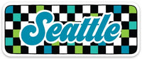 The Found Die Cut Vinyl Sticker Seattle Checkered