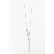 Load image into Gallery viewer, Brass Sand Long Rod Pendant Necklace