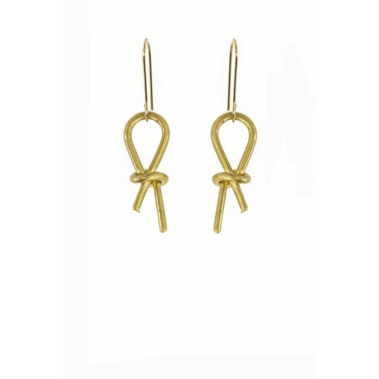 Brass Sand Knotted Earrings