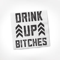 Twisted Wares Cocktail Napkin Drink Up Bitches