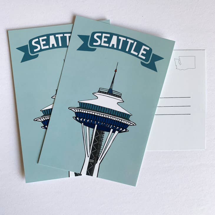 Made By Nilina Seattle Space Needle Post Card