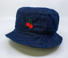 Load image into Gallery viewer, Standard Goods Cherry Bucket Hat Dark Denim