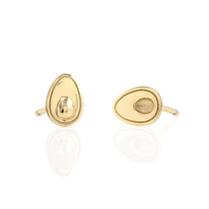 Kris Nations Avocado Stud Earrings in 18K Gold Vermeil