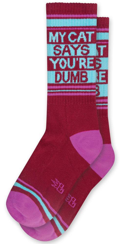 Gumball Poodle My Cat Says You're Dumb Socks