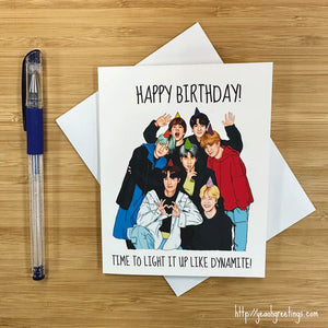 Yea Oh Greetings Birthday Card BTS Dynamite
