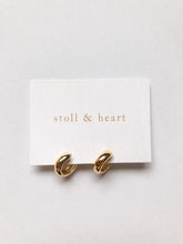 Load image into Gallery viewer, Stoll &amp; Heart Gold Huggie Hoops