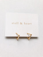 Stoll & Heart Gold Triangle Huggie Hoops