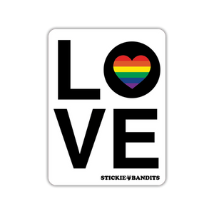Stickie Bandits Love Rainbow Magnet