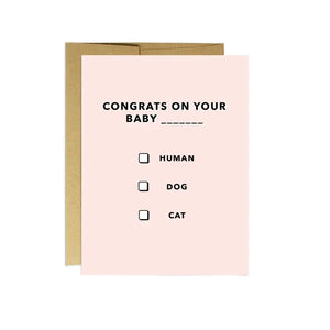 Party Mountain Paper Co. Baby Multiple Choice Card