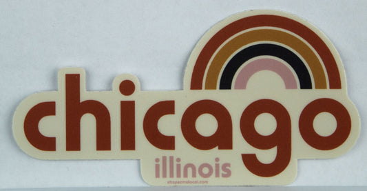 Standard Goods Chicago Retro Rainbow Sticker