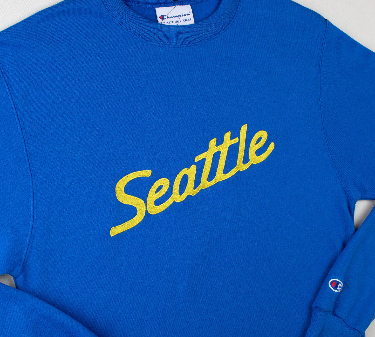 Standard Goods Embroidered Seattle Sweatshirt Cobalt/Gold