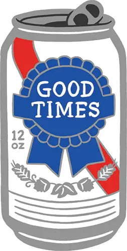 The Found Die Cut Vinyl Sticker Good Times Beer Can