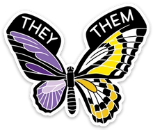 Load image into Gallery viewer, The Found Die Cut Vinyl Sticker Non-Binary Butterfly