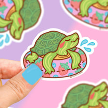 Load image into Gallery viewer, Turtle&#39;s Soup Red Eared Slider Pet Store Vinyl Sticker