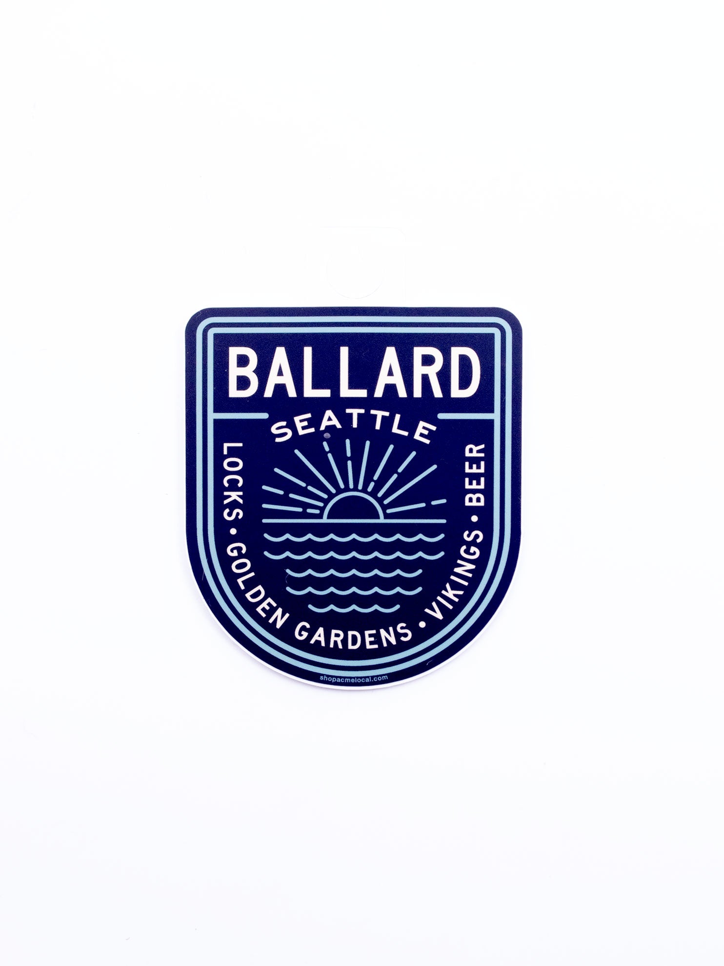 Standard Goods Ballard Navy/Teal Badge Sticker