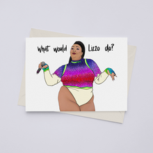 Load image into Gallery viewer, Black Cat Bazaar Greeting Card What Would Lizzo Do