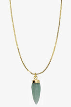 Load image into Gallery viewer, Brass Sand Adventurine Facets Pendant