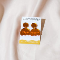 Sleepy Mountain They/Them - Pronoun Earrings