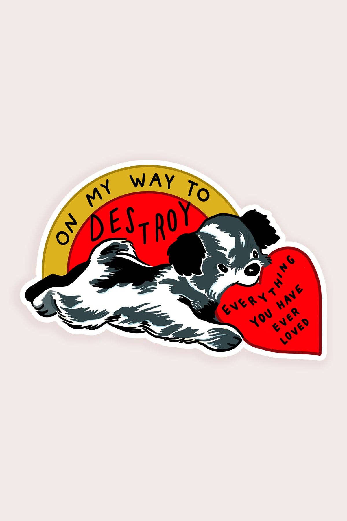 Stay Home Club On My Way (Dog) Vinyl Sticker