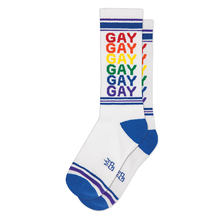 Load image into Gallery viewer, Gumball Poodle Gay Rainbow Repeat Socks