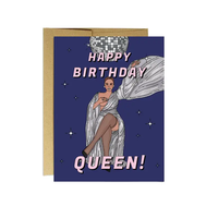 Party Mountain Paper Co. Happy Birthday Queen! Birthday Card