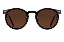 Load image into Gallery viewer, Spitfire Post Punk Sunglasses in Black Frame/Brown Lens
