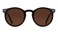 Spitfire Post Punk Sunglasses in Black Frame/Brown Lens