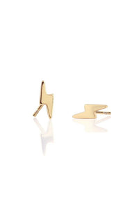 Kris Nations Lightning Bolt Stud Earrings in 18K Gold Vermeil