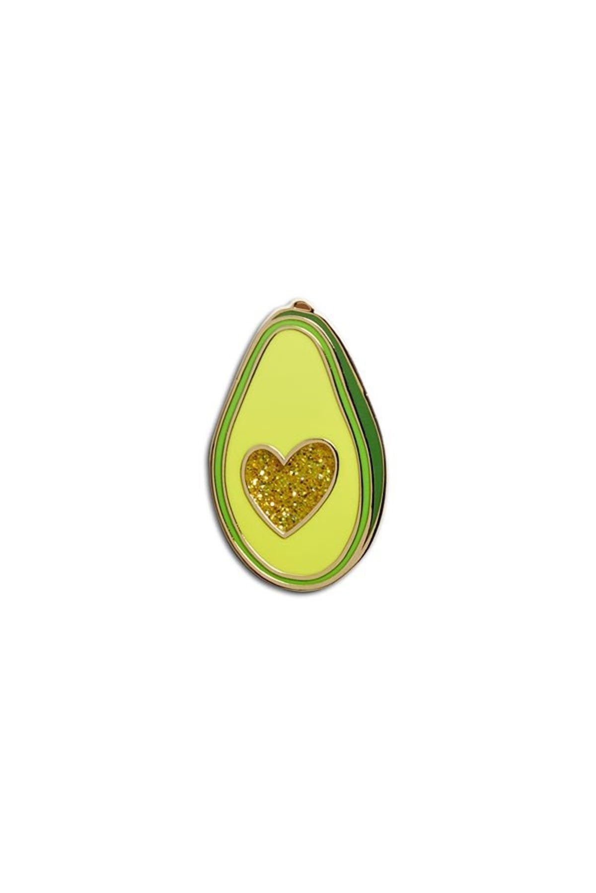 The Found Enamel Pin Avocado Glitter Heart