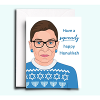FemCards Ruth Bader Ginsburg Hanukkah Card