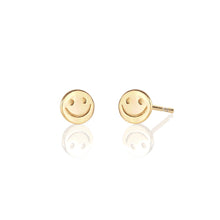 Load image into Gallery viewer, Kris Nations Happy Face Stud 18K Gold Vermeil