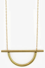 Load image into Gallery viewer, Brass Sand Tube and Bar Necklace